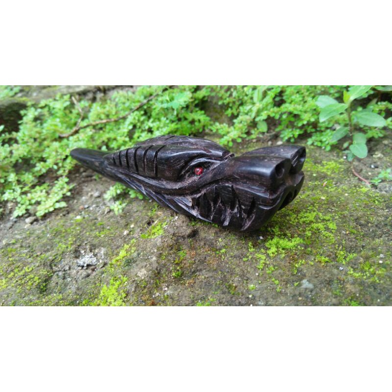 once pipa rokok galih hitam ukir