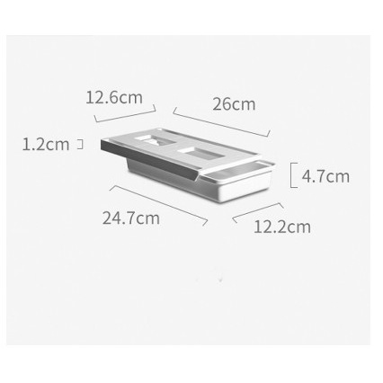 BAROKAH Under Table Desk Drawer Storage Box Orgenizer Laci Tempel Bawah Mej