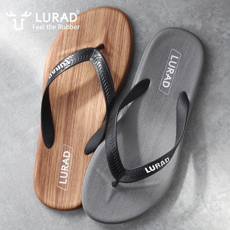 LURAD Sandal jepit baru Sepatu Tren pria musim panas non-slip luar sepatu fashion sudut pantai tidak licin