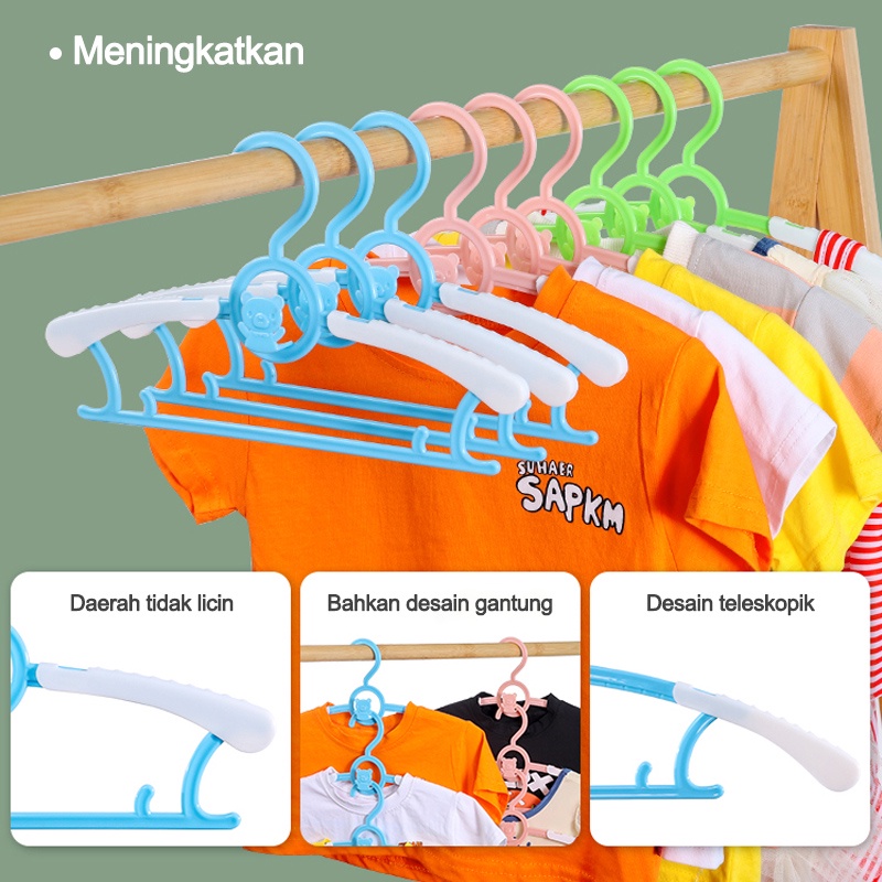 HIPPO LAND Hanger Setelan Anak | Gantungan Baju Anak | Hanger Baby Display Anak 289