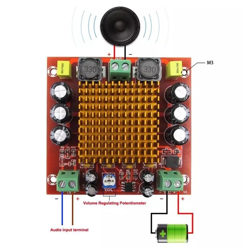 150W MONO SUBWOOFER POWER AMPLIFIER CLASS D TPA3116 D2 12-24V