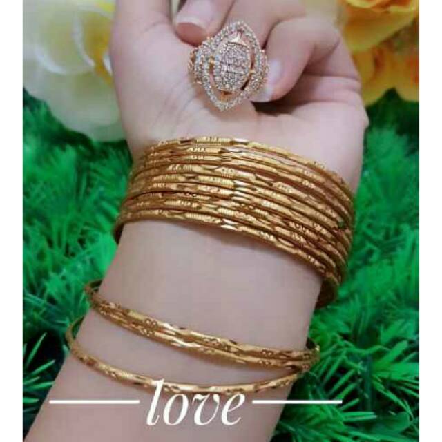 Gelang keroncong xuping +cincin xuping