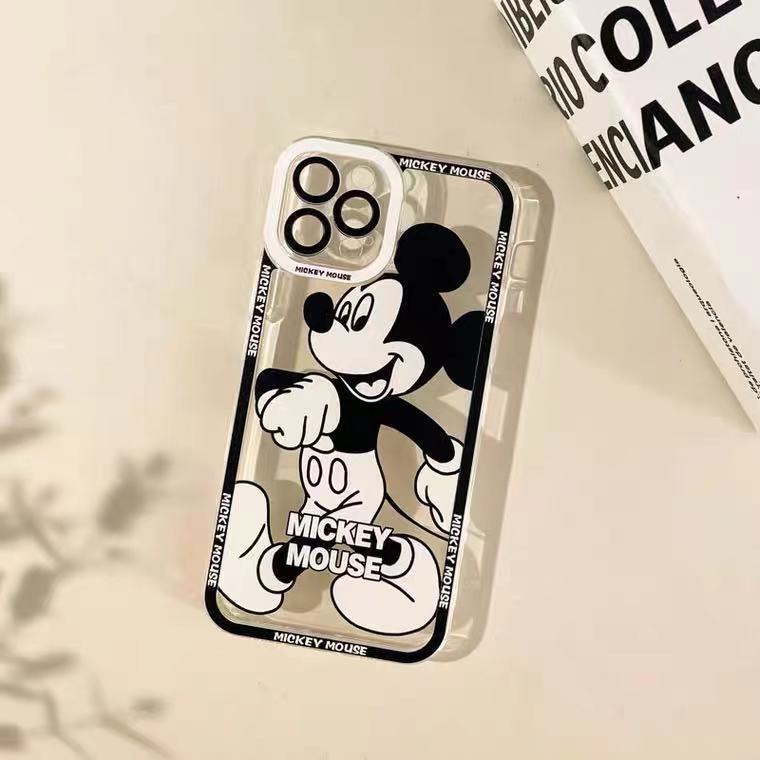 Soft Case Silikon TPU Transparan Motif Tikus Cover Iphone 12 13 14 SE 6 6S 7 8 Plus X XS XR 11 Pro Max