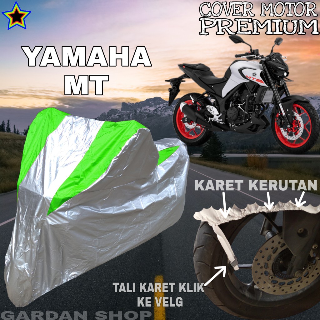 Sarung Motor YAMAHA MT Silver HIJAU Body Cover Penutup Pelindung Motor Yamaha PREMIUM