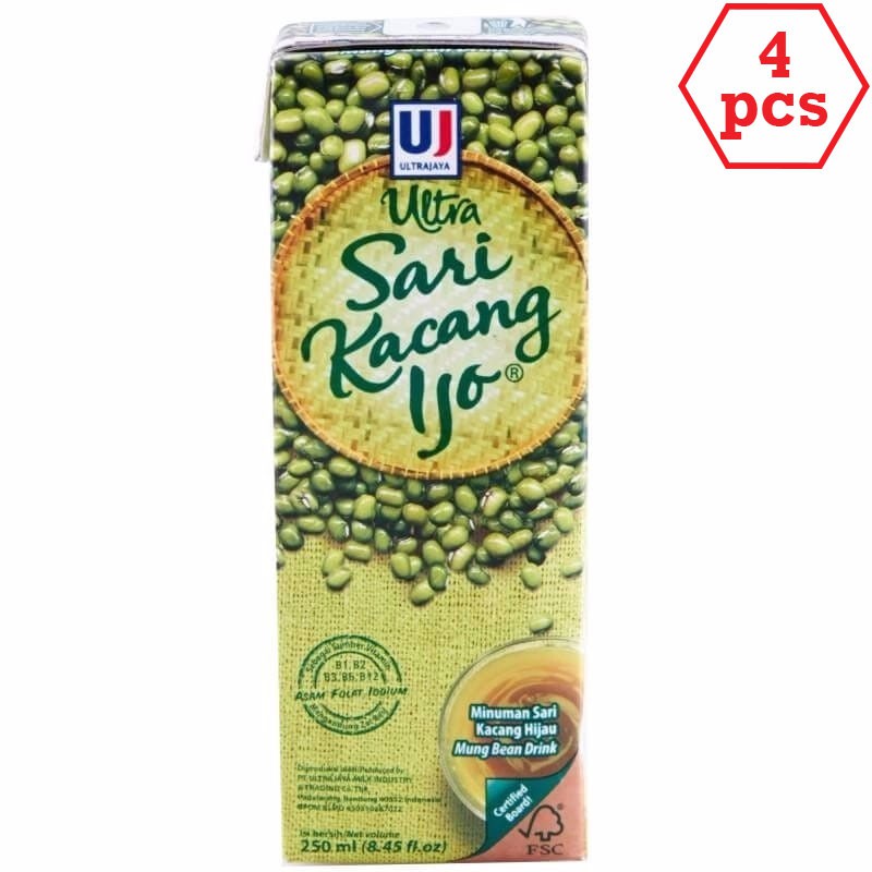 Ultra Sari Kacang Ijo 250ml 4pcs Indonesia