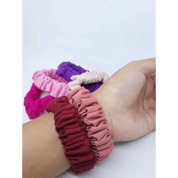 Gelang Kain Small Scrunchie Ikat Rambut Cepol Hijab Kunciran Ukuran 2cm