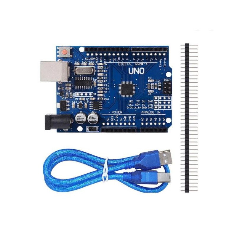 Uno R3 - Arduino Uno Complatible Atmega328p CH340 dengan Kabel Cable SMD version