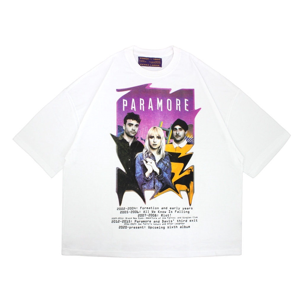 OVERSIZE TEE TOXIC1805 PARAMORE WHITE