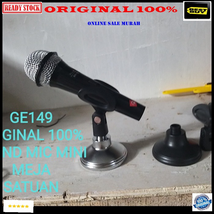 G149 Original 100% stand mic mini besi kaki bulat standing mik pendek holder microphone meja table penyangga mic universal breket mikrophone tiang pegangan tripod bracket G149   Bisa segala jenis MICROPHONE  khusus mic PEGANG  Stand Mic Meja Podiom  Tingg