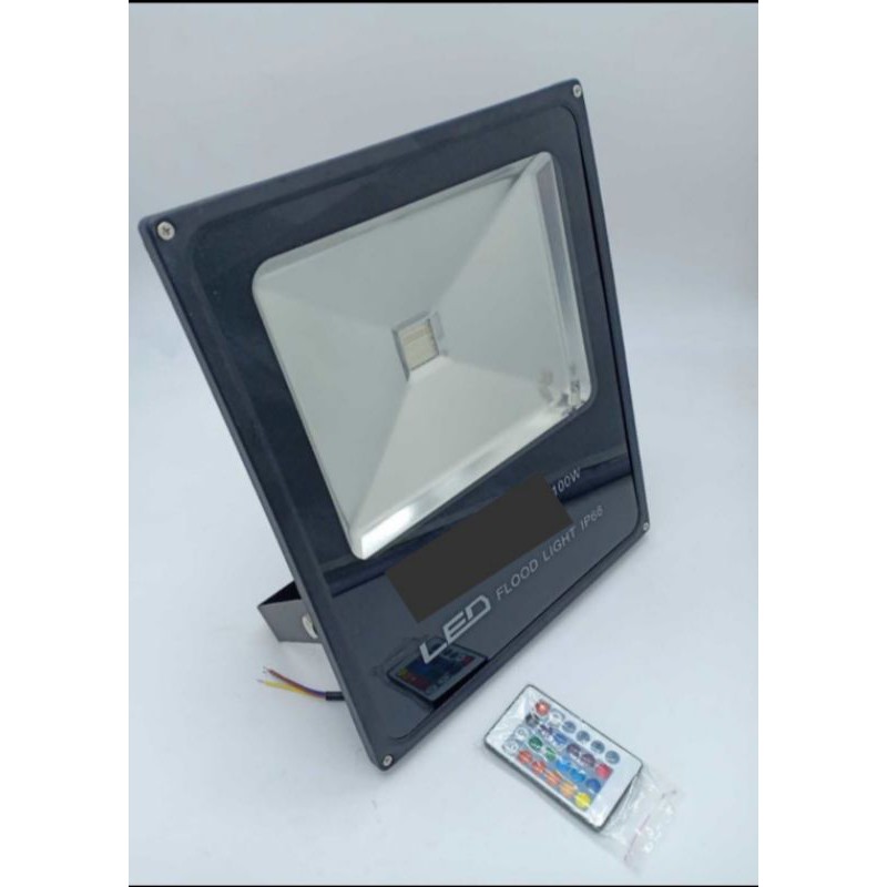 Lampu sorot led rgb warna warni 100w 100 watt led sorot floodlight led