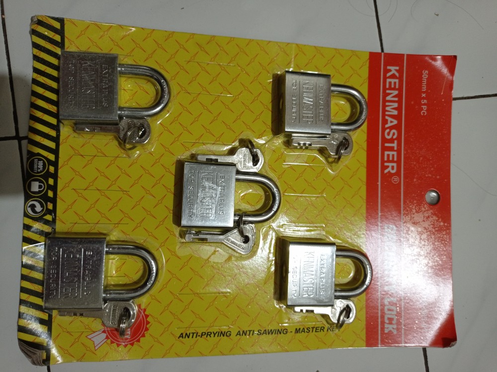 Kenmaster Gembok Master Key 50mm - 5 Buah