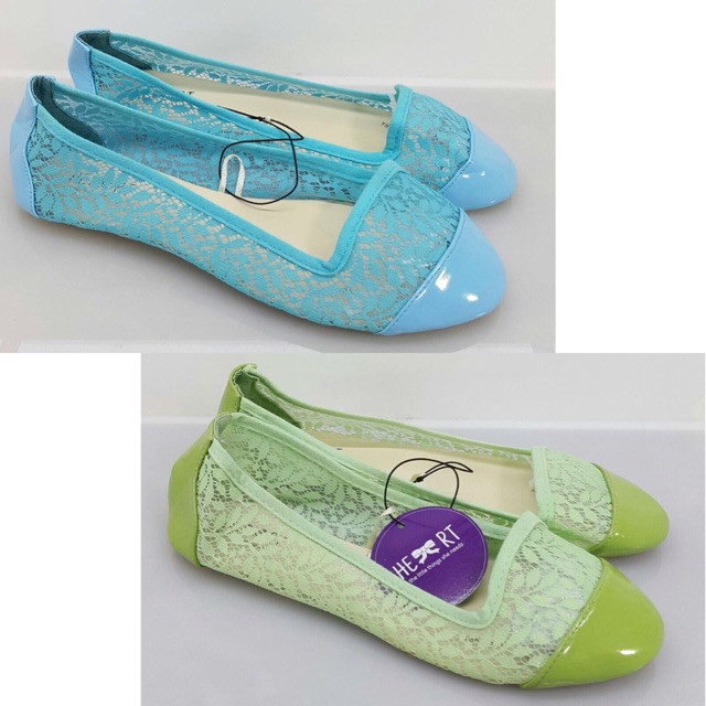 The Little Things She needs flat shoes blue green original