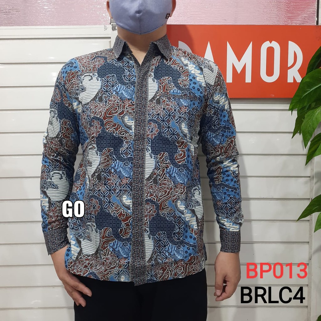 gof BRLC DAMOR (CRESSIDA) BATIK Cowok Pakaian Pria Kemeja Batik Reguler Lengan Panjang