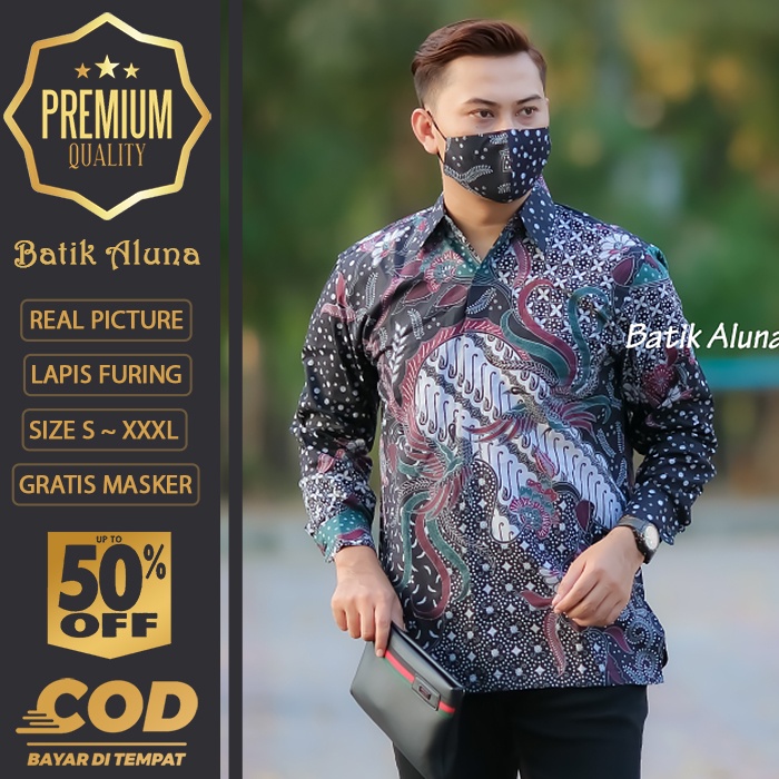 BATIK PRIA LENGAN PANJANG MEWAH PREMIUM ALUNA PRABUSENO SHANGHAI KERIS KEMEJA BATIK ACARA NIKAHAN KEREN ALISAN POLO UKURAN JUMBO COCOK UNTUK PESTA KONDANGAN RESMI FORMAL KANTOR LAMARAN MENSBATIK BIG SIZE 100% ORIGINAL TERBARU COWOK MODERN 102