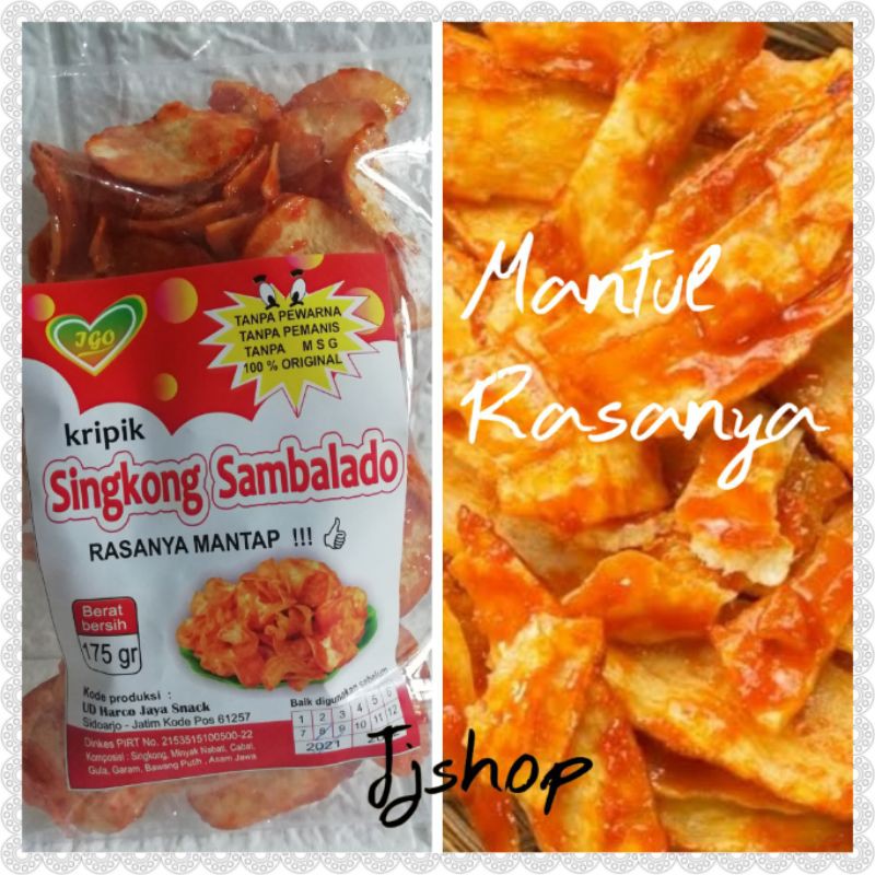 Stok baru! Singkong sambalado 175 gram wenak mantul