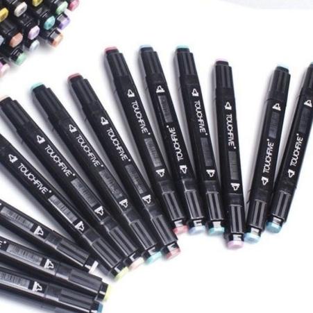 

✥ TouchFive Marker 40 PCS / Twin Marker Sketsa Drawing /Animation Sketsa - Hitam ☄