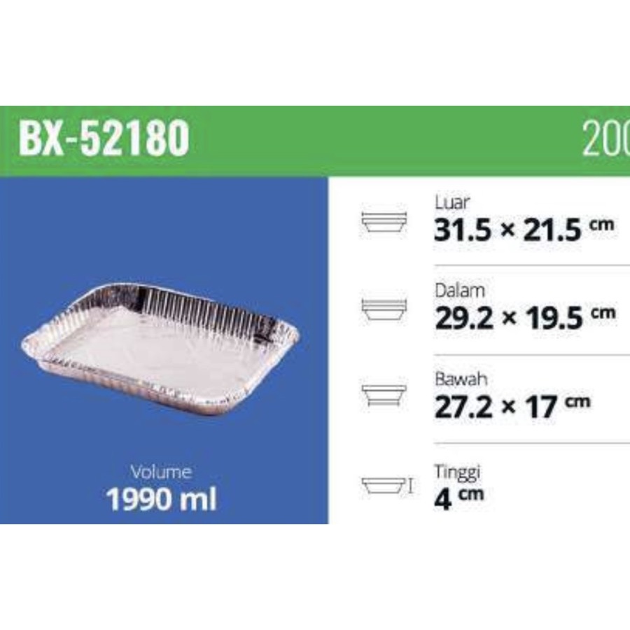 BX 52180 / Aluminium Tray