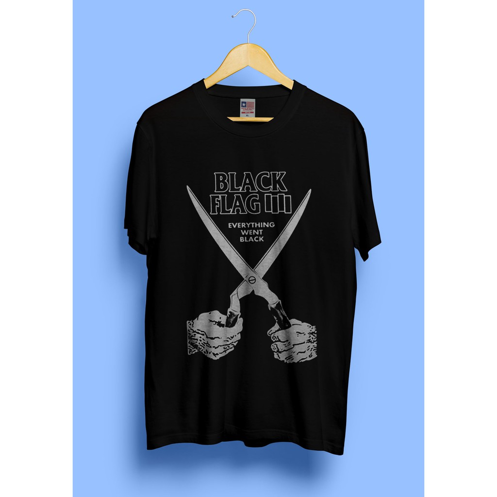 KAOS BLACK FLAG EVERYTHING WENT BLACK BAJU BLACK FLAG TSHIRT BLACK FLAG MUSIK BAND