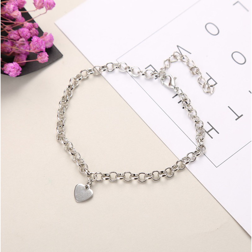 Kalung Gelang Kaki Wanita Stainless Korea Fashion Fesyen Aksesoris Perhiasan Cewe  Women Anklet