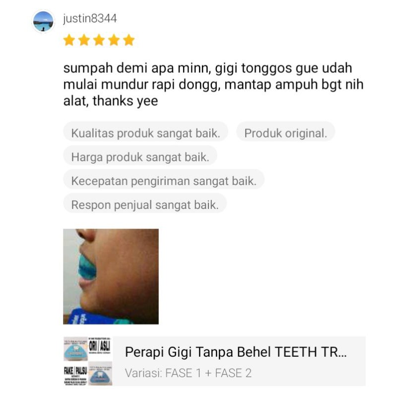 PERAPIH GIGI TEETH TRAINER ALIGNMENT PERAPI GIGI TONGGOS RENGGANG GINGSUL BEHEL ZEYTEETH ORIGINAL