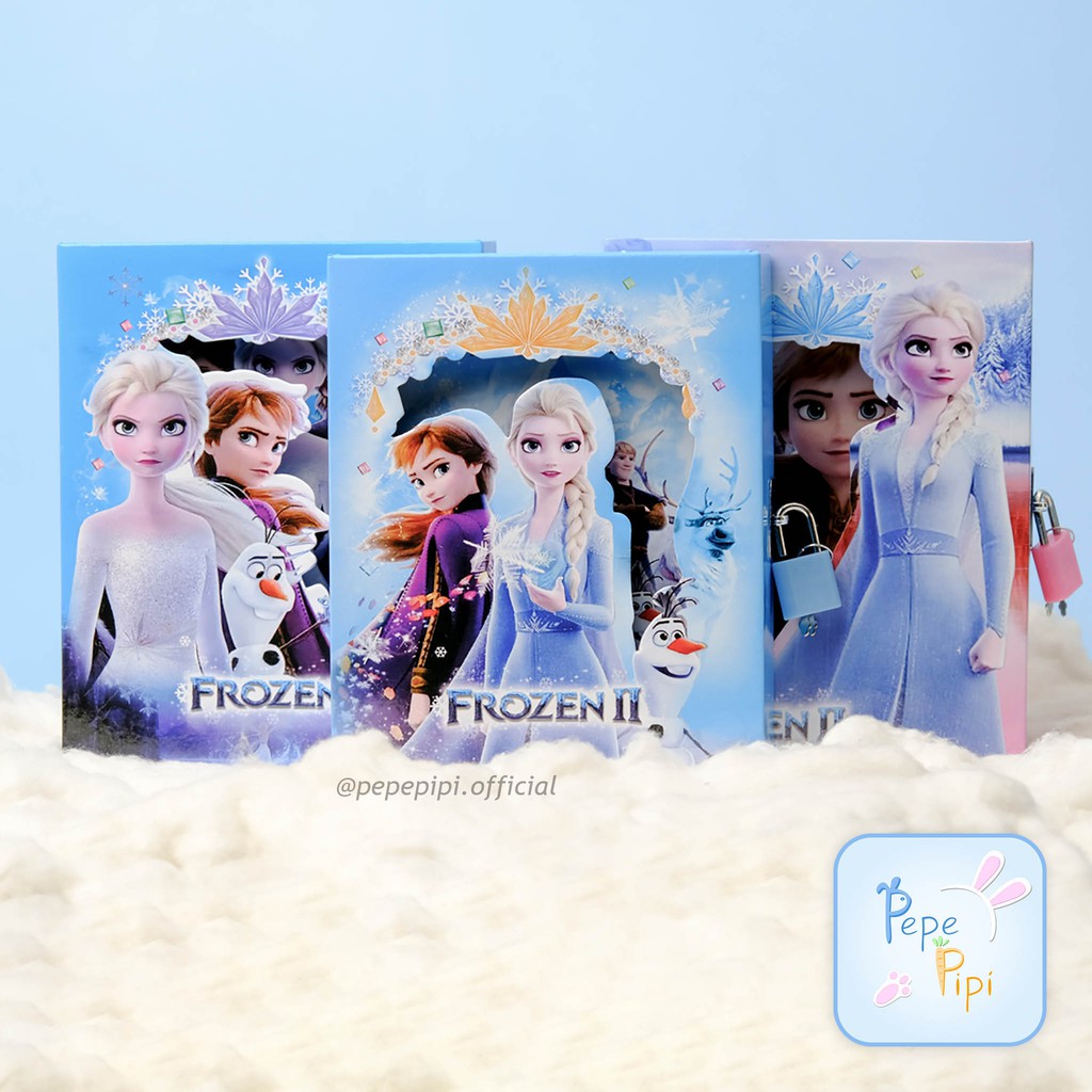 Diary Kunci Gembok Gambar Frozen 2 Buku Diari Hard Box Tebal Ana Anna Elsa Olaf Cantik Bisa COD Shopee Indonesia