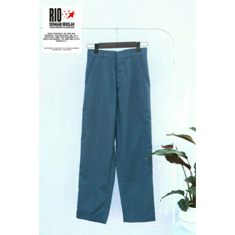 CELANA SERAGAM SEKOLAH PANJANG BIG SIZE PUTIH DAN ABU SMA BAHAN FAMATEX CELANA FORMAL CELANA PANJANG