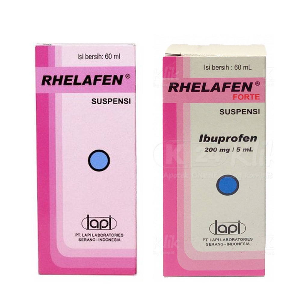 RHELAFEN FORTE &amp; Rhelafen Syrup Suspensi 60 ML - Ibuprofen Sirup - Obat Demam Sakit Kepala Sakit Gigi