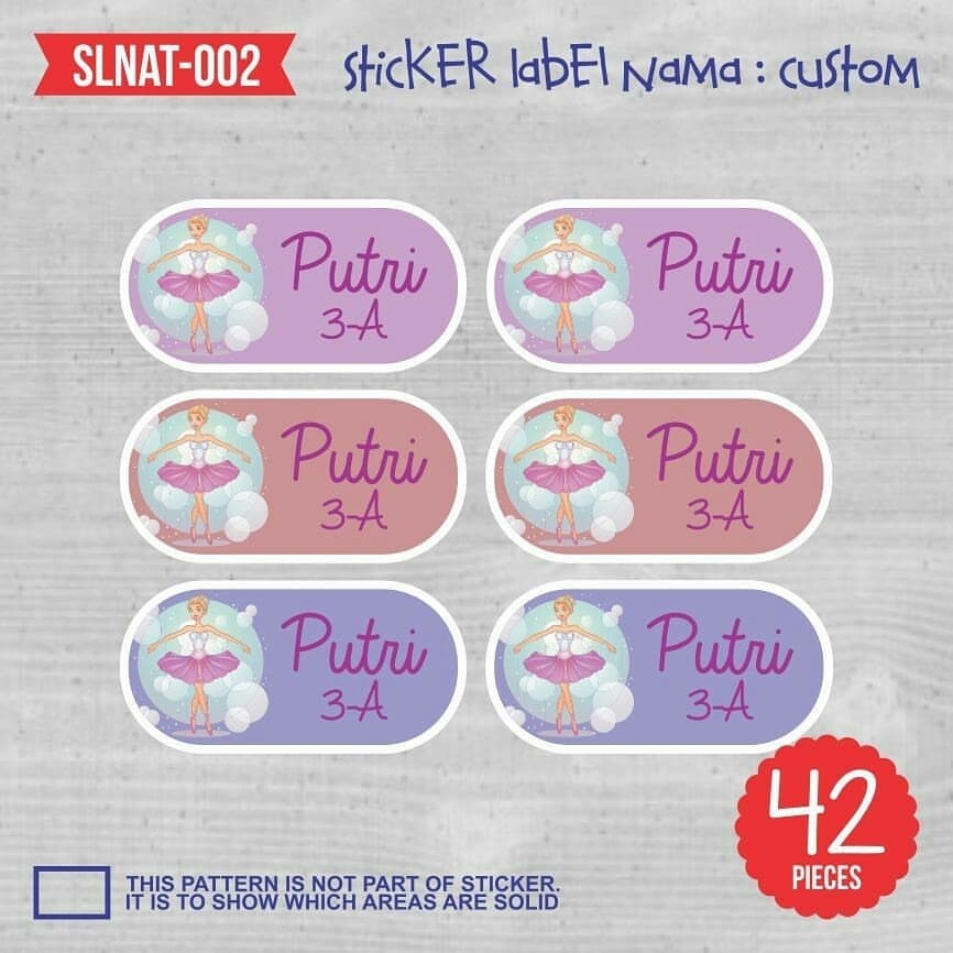 

LABEL NAMA STICKER DENGAN MOTIF LUCU PENANDA BUKU SD SMP SMA - SLNAT
