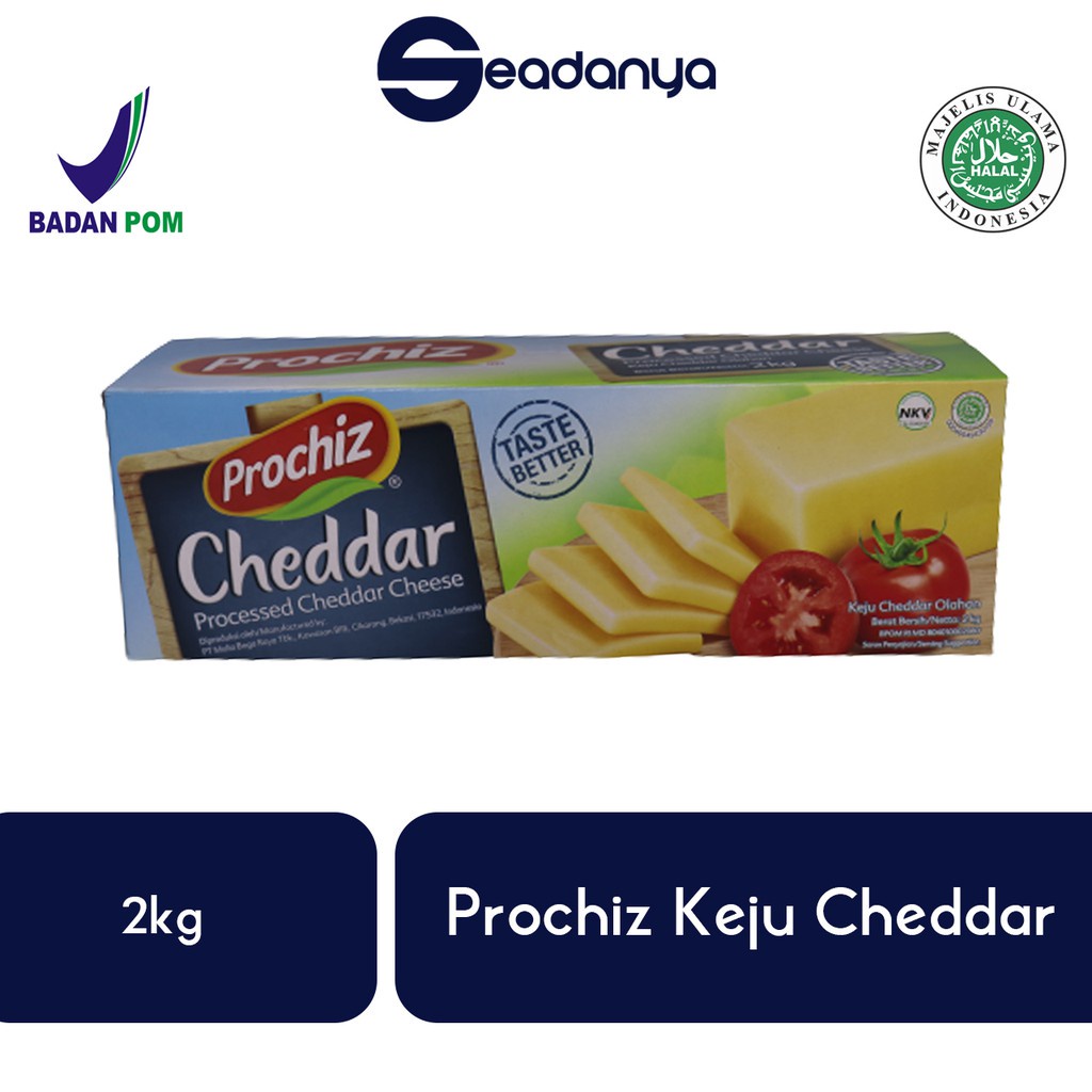 

Prochiz Keju Cheddar 2kg HALAL MUI BPOM