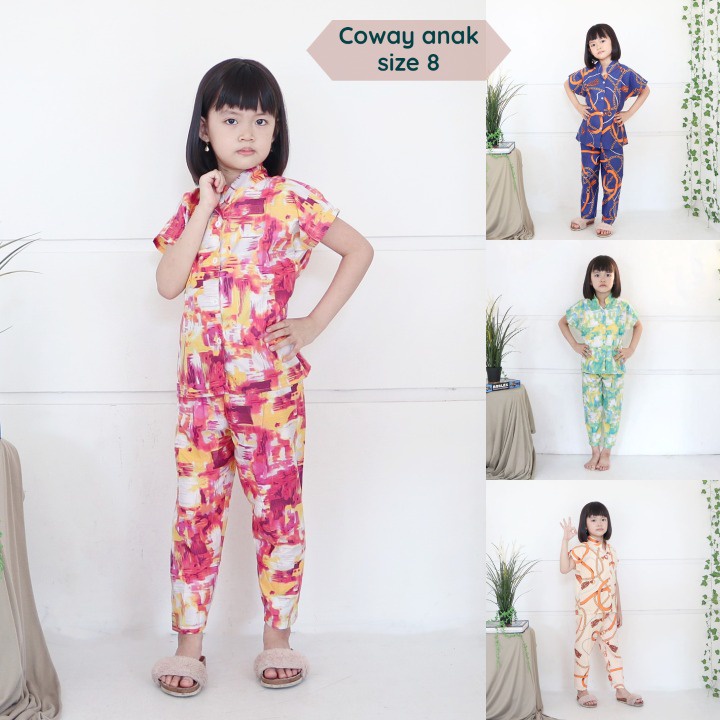 IZANY Piyama Anak Coway / CP Anak Coway Size 8 Banyak Motif