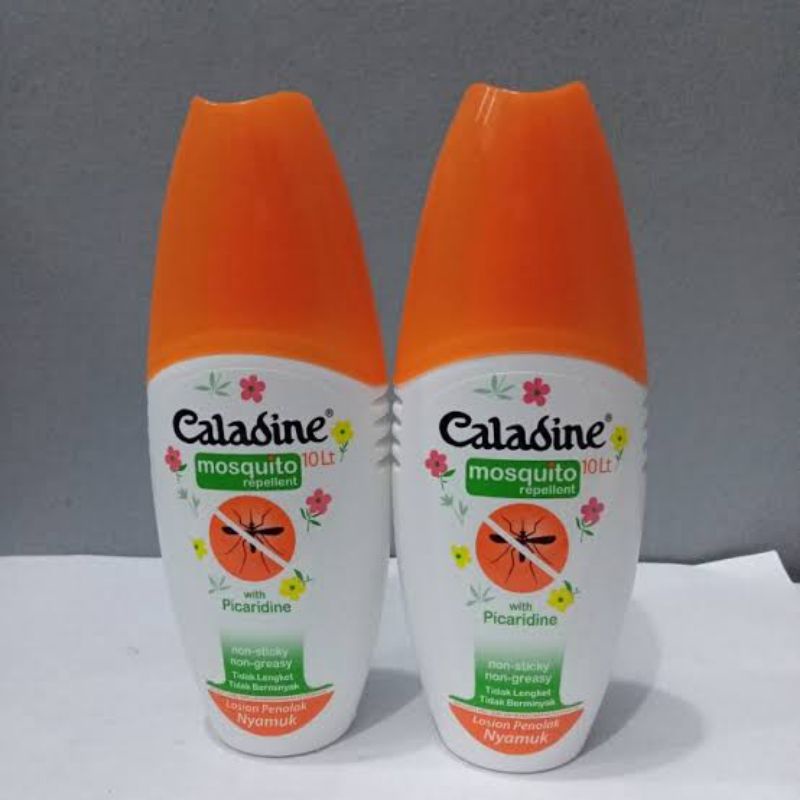 ORIGINAL CALADINE MOSQUITO REPELLENT 100 ML SPRAY / LOTION ANTI NYAMUK CALADIN 10 LT