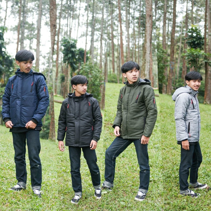 MnG Jaket Gunung Winter Pria Waterproof Anti Air Taslan Jaket Outdoor Hiking Windproof