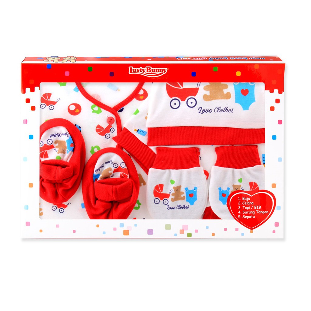 LustyBunny Baju Bayi Set 5 in 1-5