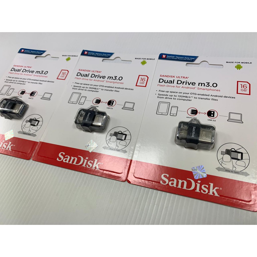 SanDisk Ultra Dual Drive M3.0 16GB / 32GB / 64GB / 128GB USB 3.0 OTG Flash Drive OTG