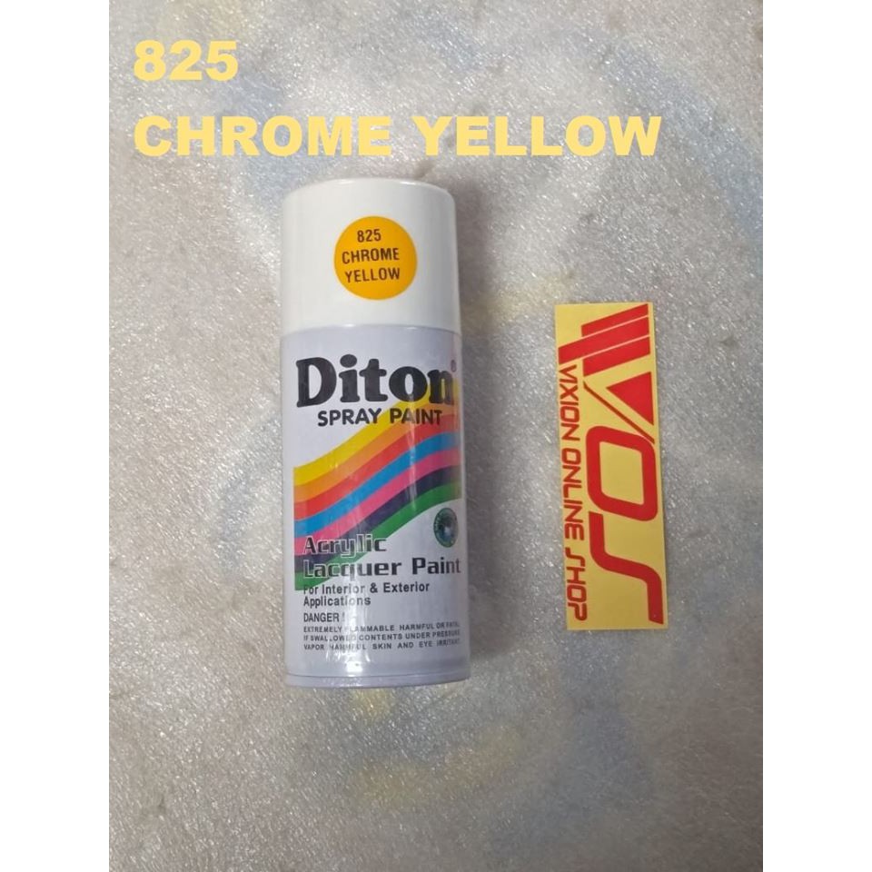 CAT KALENG SEMPROT PYLOX MERK DITON 300CC CHROME YELLOW GOLD 825