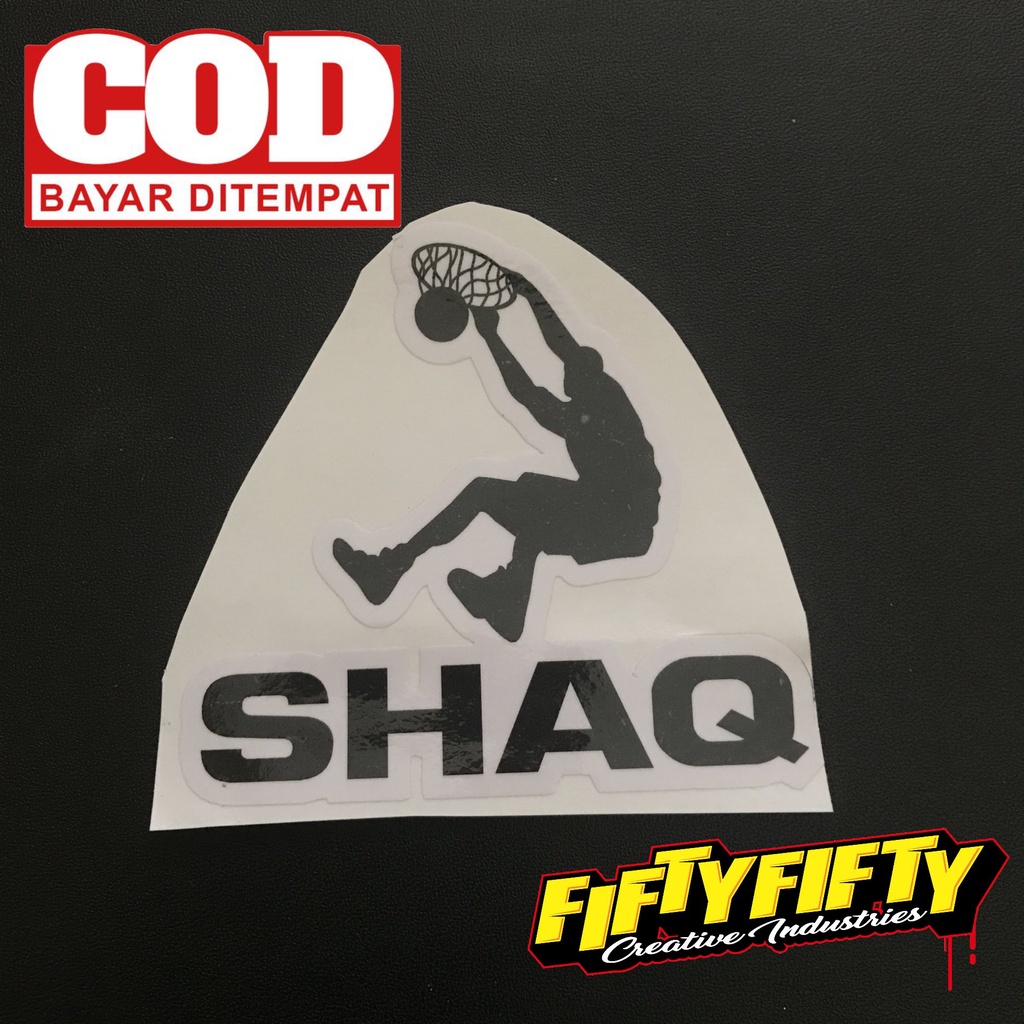 Stiker Print Cut SHAQ Stiker Printing Laminasi Glossy Stiker Motor Mobil Helm Sudah Membentuk Pola Desain