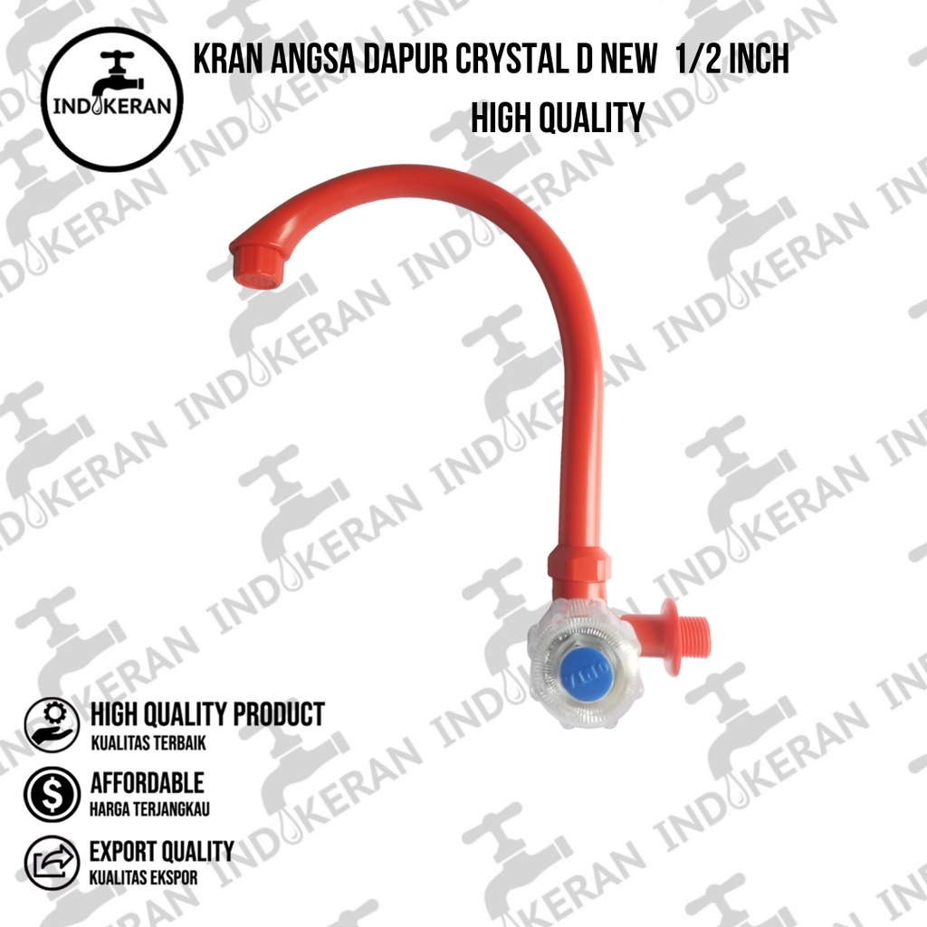 VINO - Kran Angsa Dapur Crystal D New - 1/2 Inch -