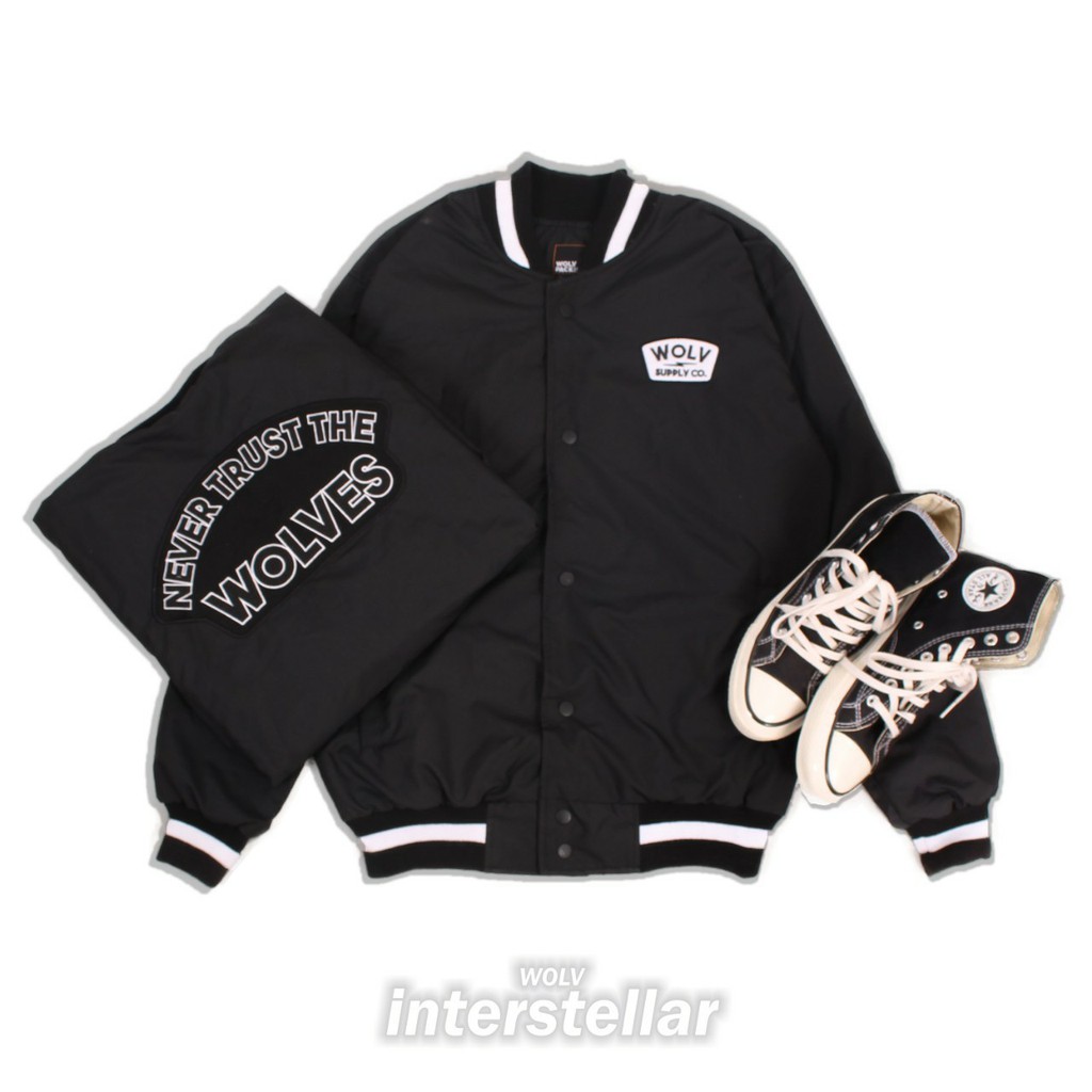 [ BISA COD ] AKN -  JACKET BOMBER BASEBALL / JAKET MOTOR / JAKET DISTRO / JAKET BOMBER ORIGINAL WOLV