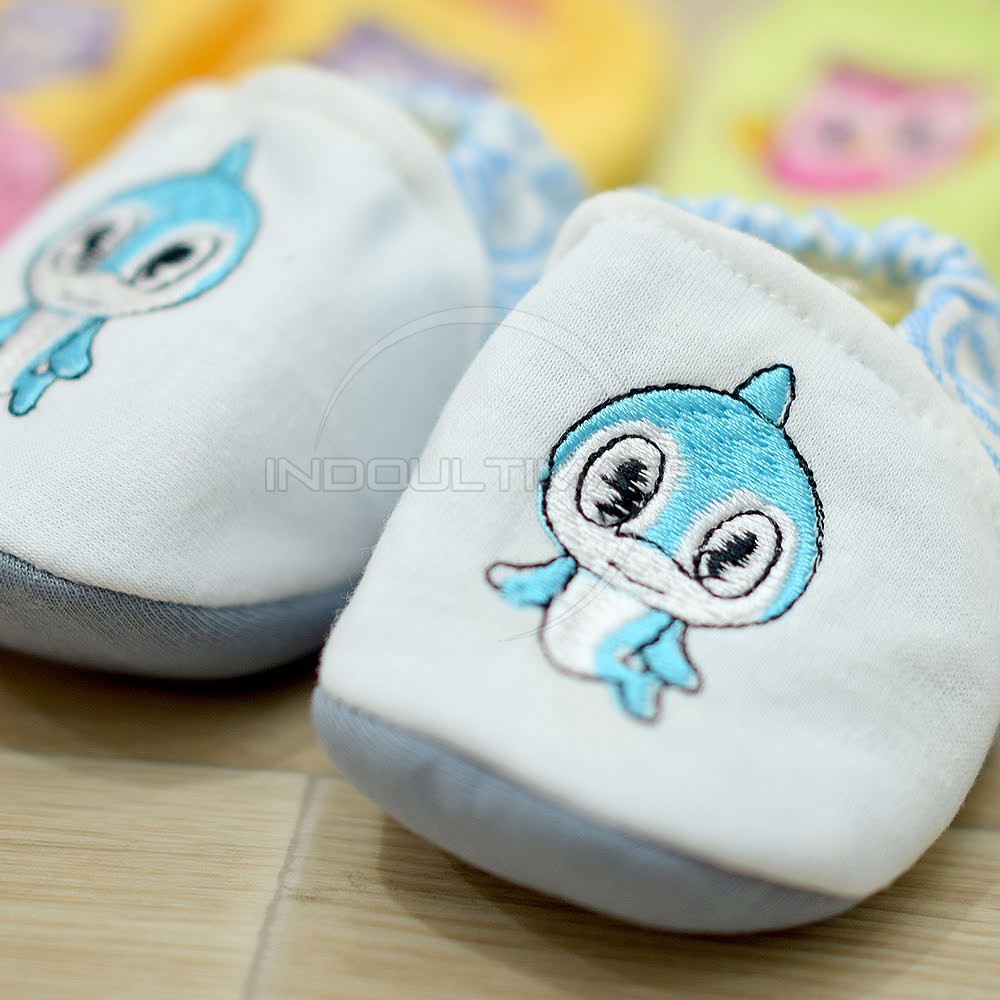 Sepatu Bayi Newborn Baby Shoes SY-188 Sepatu Bordir Gambar Boneka Kaos Kaki Bayi Pelindung Kaki Bayi