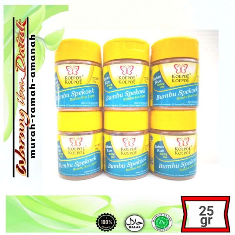 

Bumbu Spekoek | Spekuk Cap KOEPOE KOEPOE | KUPU KUPU 25g