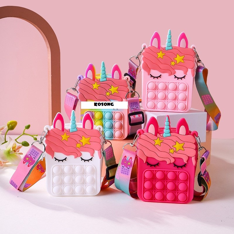 TAS POP IT/TAS ANAK UNICORN/TAS ANAK LUCU/TAS ANAK CEWEK/KADO ANAK