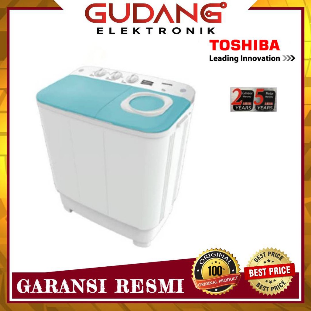 MESIN CUCI 2 TABUNG TOSHIBA VH-H75MN WR TOSHIBA TWIN TUBE 75MN (WB)