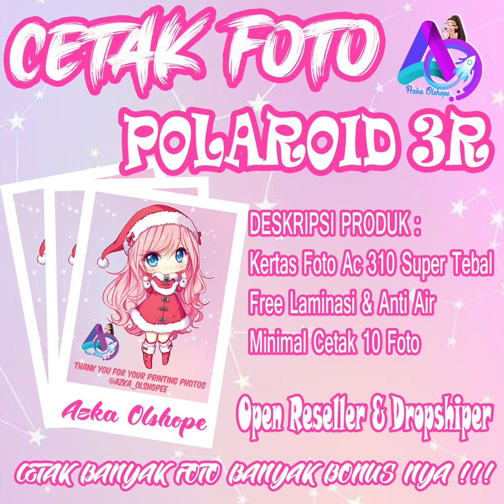 Cetak Foto Polaroid 3R atau Full Foto 3R Murah