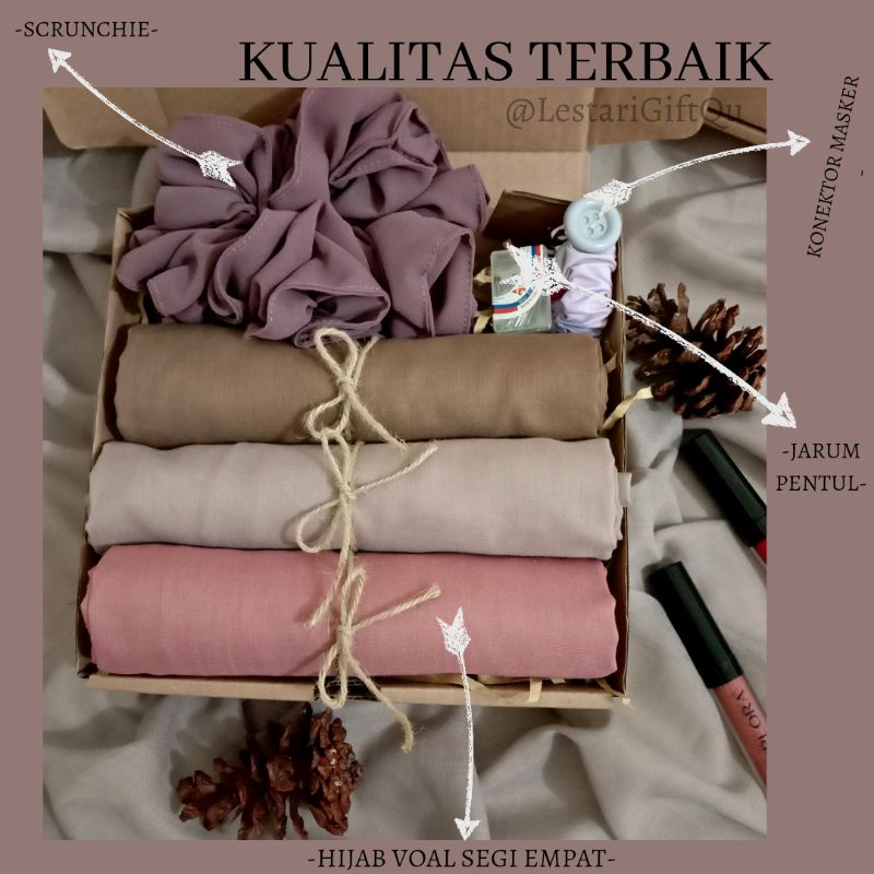 

Hampers hijab hadiah wisuda hadiah ulangtahun