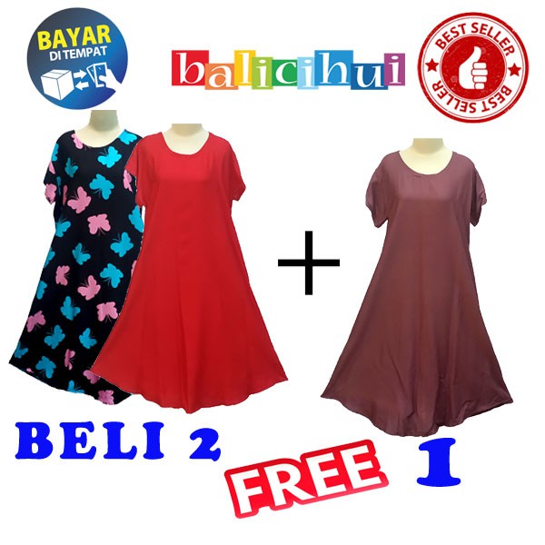 DASTER PAYUNG BALI Daster Rumah Baju Rumah Wanita Daster Murah Baju Santai Beli 2 Free 1