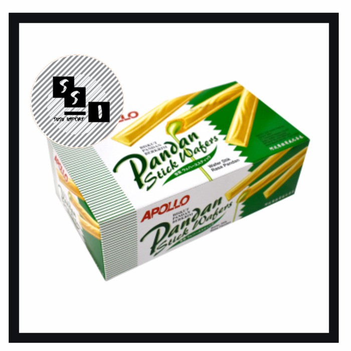 

Apollo stick Pandan/ Pandan Stick Wafers/ snack apollo 264g