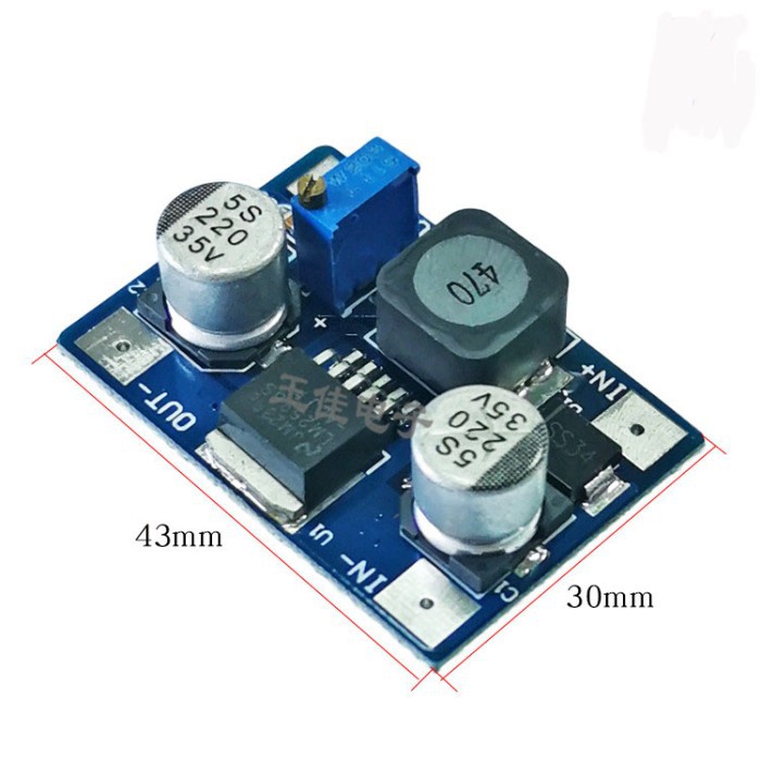 Adjustable step-down LM 2596 input 4.5-30V output 1.25-26V (2098)