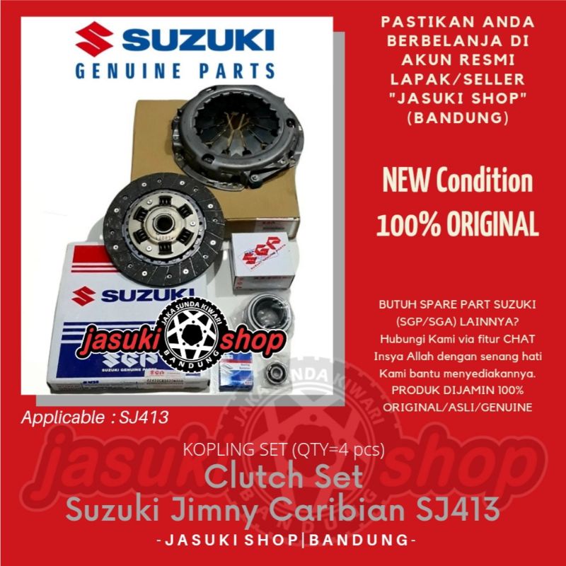 Clutch Set Kampas Kanvas Kopling Kupling Set Suzuki Jimny Caribian SJ413 Asli Ori Original SGP