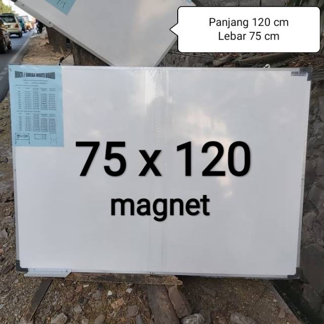 

Whiteboard 75 x 120 cm Papan tulis 75x120 cm