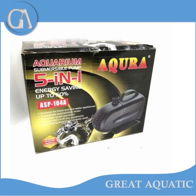 aquarium pompa celup water pump AQURA ASP 104 A ASP104A